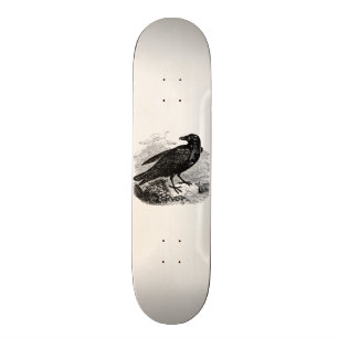 För fågelkråka för vintage korpsvarta svart fåglar skateboard bräda 21,5 cm