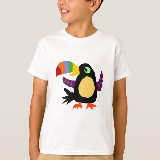 För fågelurinnevånare för VW rolig Toucan konst Tee Shirt (Framsida)