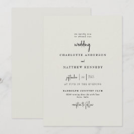 För Faithful Cream: Inga föräldrar Bröllop Inbjudningar