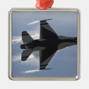 För falkhandtag för stridighet F-16 Gar för en Julgransprydnad Metall