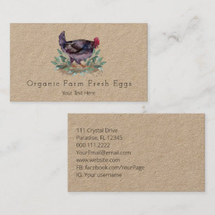 för Family Farm Fresh Eggs Chickens Organic Visitkort