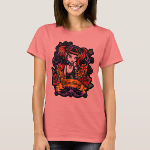 För fantasisvart för Terra ro tatuerad mörk T-shirt