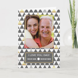 För Far på Fars dag. Anpassningsbar Photo Kort