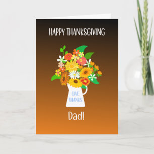 För Far Thanksgiving Bouquet-blommor Kort