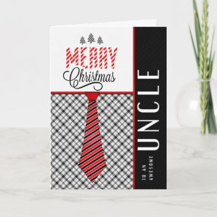 för farbror God jul Masculine Necktie Helgkort