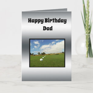 För farfödelsedag för Golf Themed design, Kort