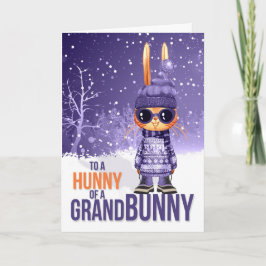 För farmor Lila Julbunny Helgkort