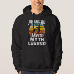 För Fars dag man Myth Legend Grandad Hoodie