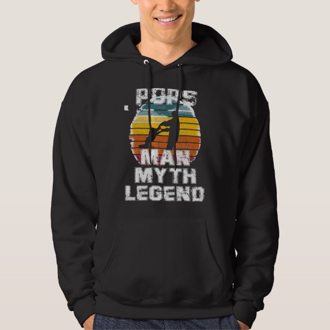 För Fars dag man Myth Legend Pops Hoodie (Framsida)