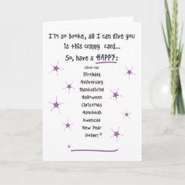 För Fattigt för presentkort Kort