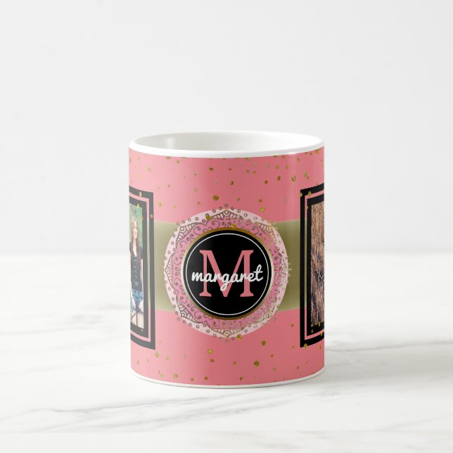 För Fauxglitter | för personlig kända foto för Kaffemugg (Center)