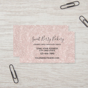 För Fauxglitter för rosor rodna gnistra Visitkort