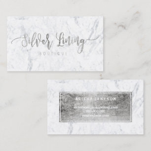 För fauxsilver för beställnings- logotyp modern visitkort