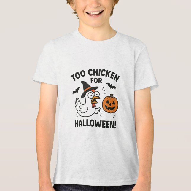 för fega för halloween   t shirt (Framsida)