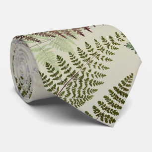 För Fernslöv för vintage botanisk Tie för silv Slips