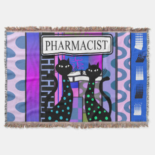 För filtkatter för Pharmacist PharmD vävd abstr Filt