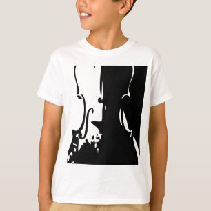 För fiolRinger för ungar jätte- T-tröja T Shirt
