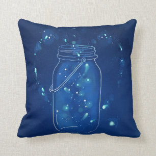 För Fireflykärlek för blått modern burk Kudde