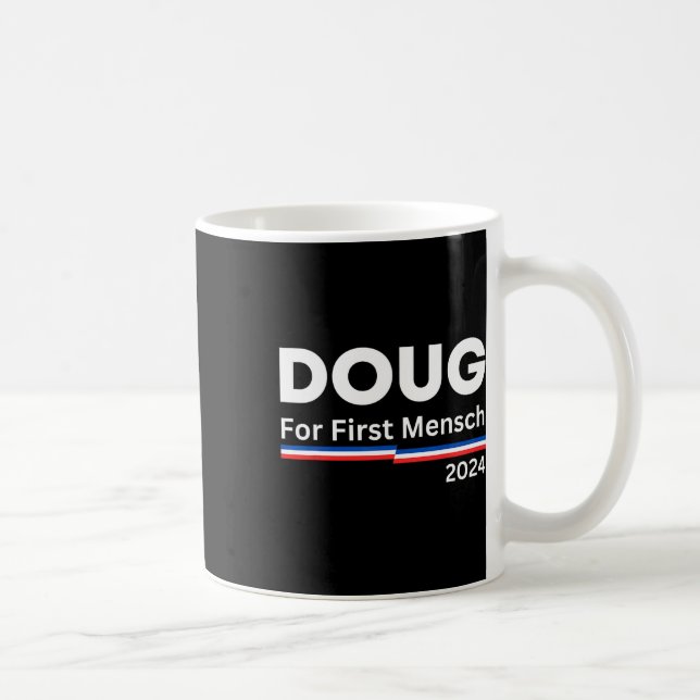 För First Mensch Yiddisk Pun Kamala Harris Hebrew Kaffemugg (Höger)