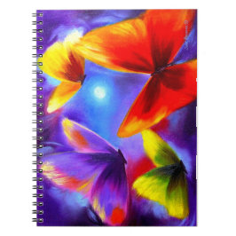 För fjärilsmålning för spirala anteckningsböcker