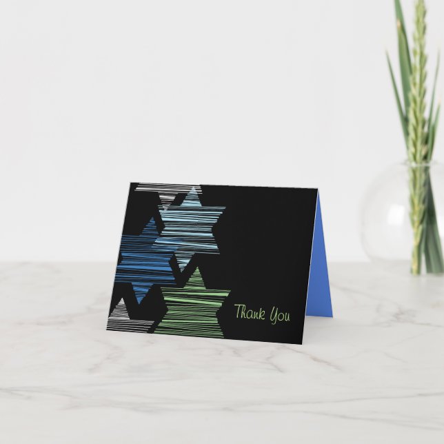 För fladdermösspub för STJÄRNOR CONECTING för Tack Kort (Framsida)