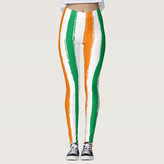 För flaggagrönt för st patrick's day | irländsk leggings (Framsida)