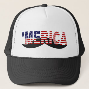 'För flaggamustasch för MERICA US hatt Keps