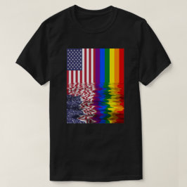 För flaggapride för amerikanska flaggan LGBT T Shirt