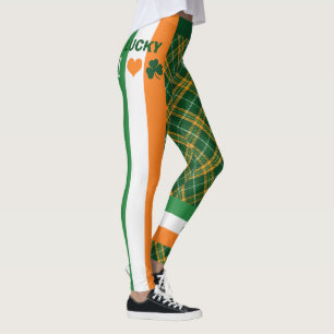 För flaggarandar för saint patrick's day irländ leggings