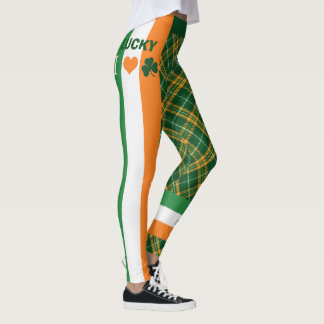 För flaggarandar för saint patrick's day irländsk leggings