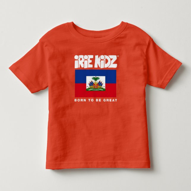 För flaggasmåbarn för IRIE KIDZ® Haiti T-tröja T Shirt (Framsida)