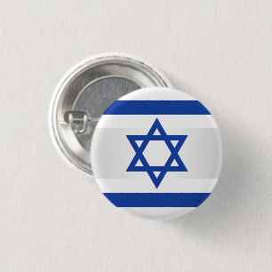 För flaggavit för davidsstjärna israeliska blå knapp
