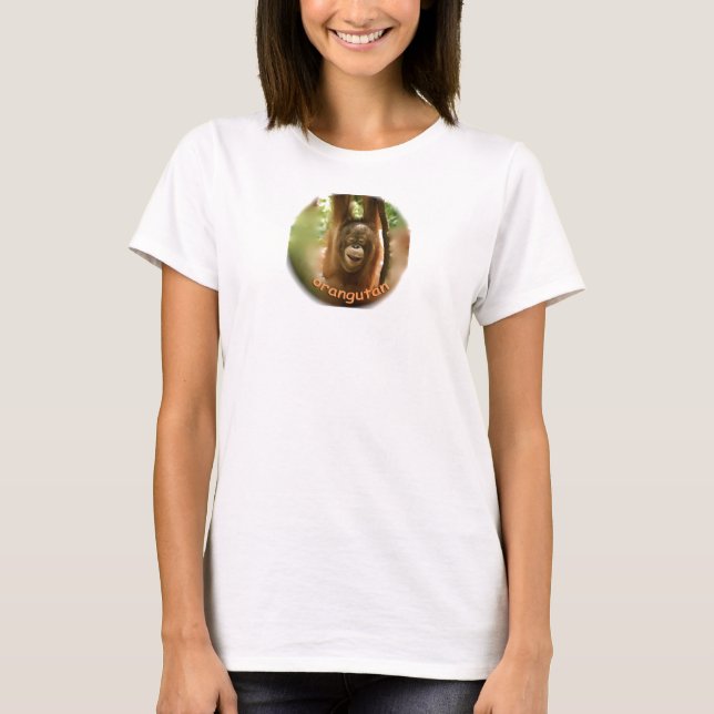 För fläktvälgörenhet för Orangutan officiell T Shirt (Framsida)