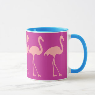 För flamingofågel för korall rosa mugg för kaf
