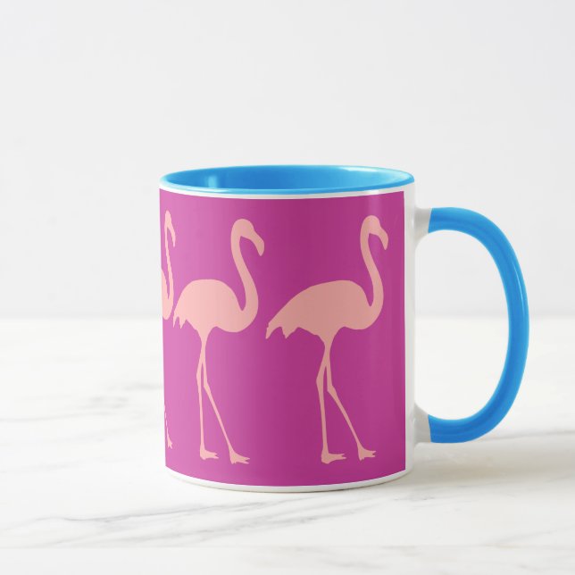 För flamingofågel för korall rosa mugg för kaffe (Höger)