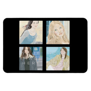 För Flexi för Instagram 4 fotopersonlig design Magnet