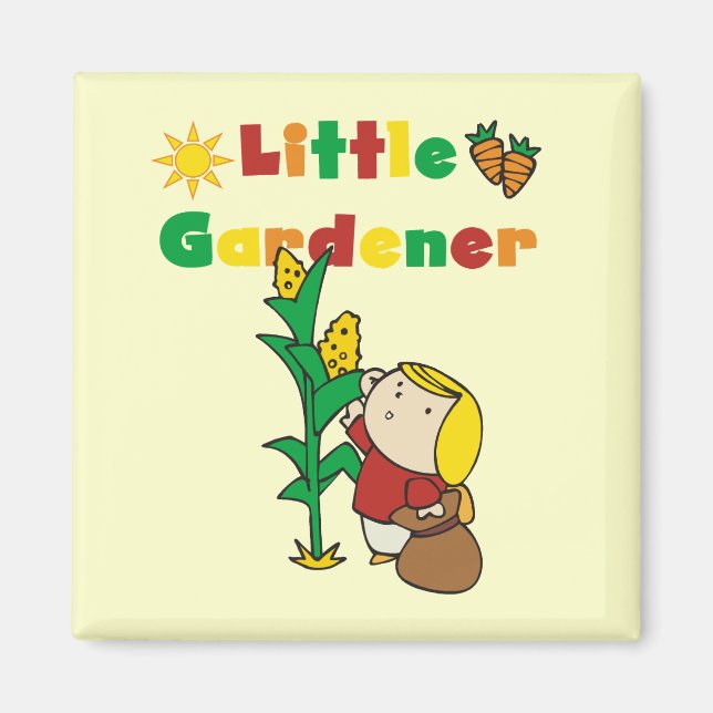 För flicka trädgårdsmästareTshirts och gåvor lite Magnet (Framsidan)