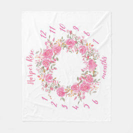 För flickamilstolpe för rosa vattenfärg rosa filt