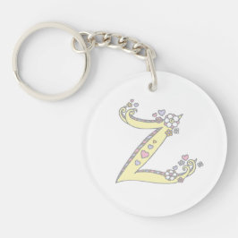 För flickazara för namn initial Z keychain för