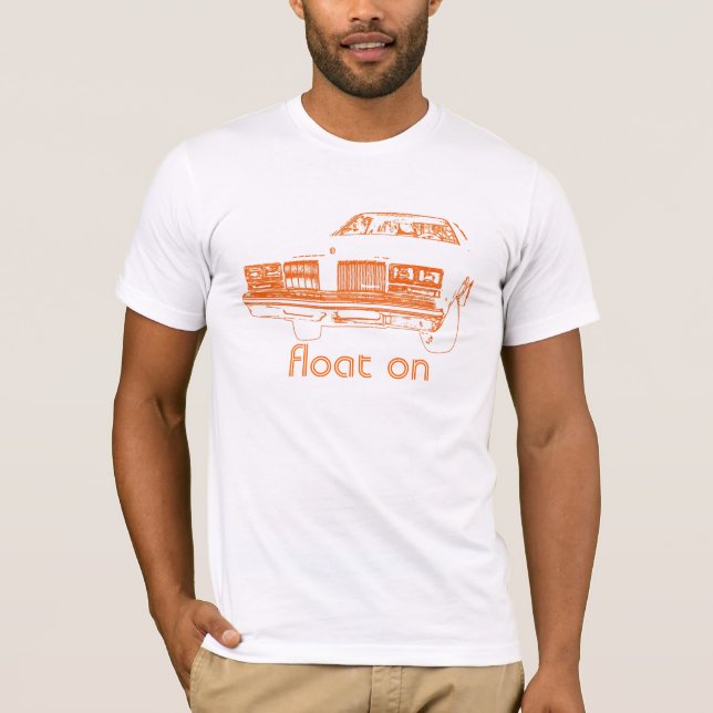 För flöte orange/vit på - t-shirt (Framsida)