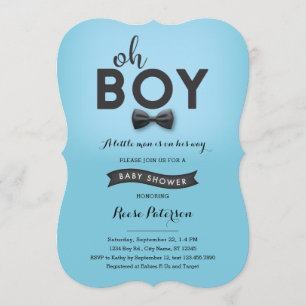 För fluga för manbaby shower lite inbjudan
