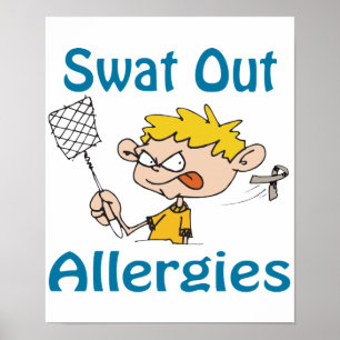 För flugsmälla allergiaffisch ut poster