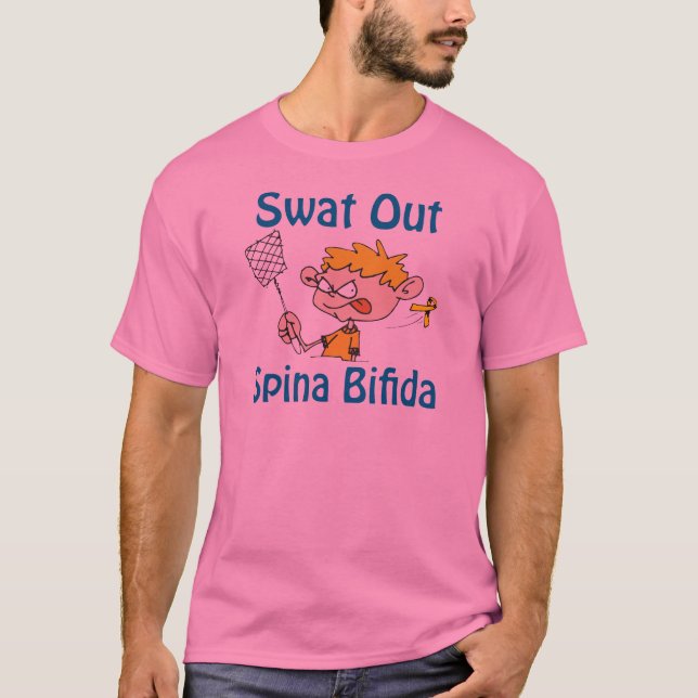 För flugsmälla Spina-Bifida skjorta ut Tee Shirt (Framsida)