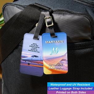 För flygbolag & flygplats Personligt namn initia Bagagebricka