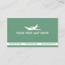 För flygplansymbol för hav gröna visitkortar visitkort