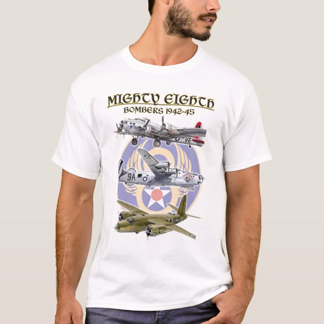 För FLYGVAPENBOMBPLANER för VÄRLDSKRIG II 8TH T-shirt (Framsida)