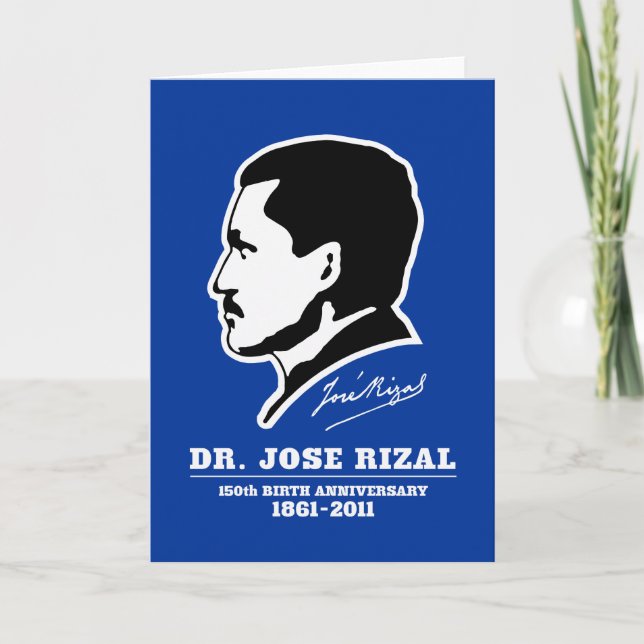 För födelseårsdag för Dr. Jose Rizal @ 150. Kort (Framsida)