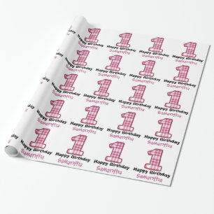 För födelsedaganpassningsbar för ROSA PLÄD fö Presentpapper