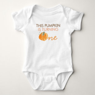 För födelsedagbaby för gullig pumpa första skj t shirt