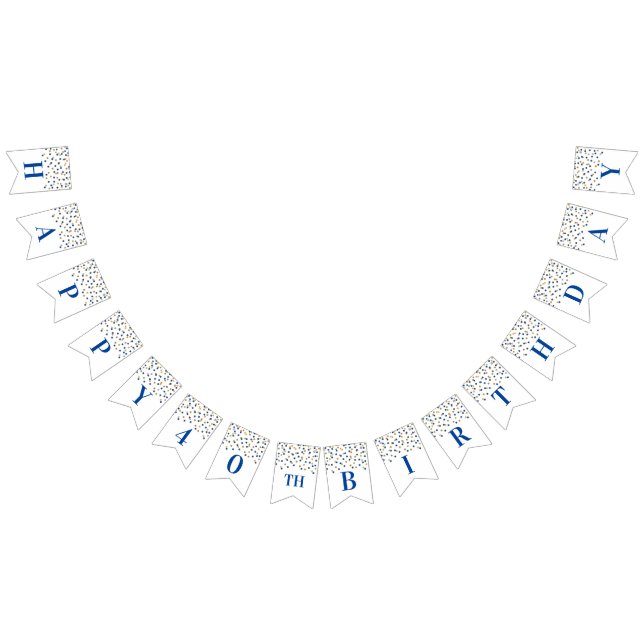 För födelsedagbaner för lycklig 40th konfettiar vimplar (Alla)